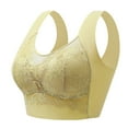 thumbnail image 1 of ylioge Womens Plus Size Lace Bras Lightweight No Underwire Push Up M-4X Full-Coverage Bralettes Ladies Casual Solid Basic Breathable Padded Seamless-Bra, 1 of 6