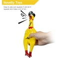 thumbnail image 5 of Novelty Place Pirate Style Squawking Chicken Dog Toys - 12 Inches Yellow Squeeze Squeaky and Screaming Chicken for Pets or Kids, 5 of 6