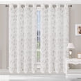 thumbnail image 5 of Scroll Pattern Two Panels Sheer Curtains, 52" x 96", Grey by Blue Nile Mills, 5 of 6