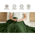 thumbnail image 6 of Madison Park Rowan 50x60" Contemporary Chenille Waffle Knit Throw in Green, 6 of 9