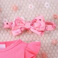 thumbnail image 4 of CAUYDY Little Baby Girl Clothing Newborn Ruffle Sleeve Romper Cute Sets 0 3 6 9 12 18 Months Toddler Photography Outfits Kids Suit Shower Christmas Gift Hot Pink Sizes 6-12 Months, 4 of 5