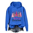 thumbnail image 1 of Bowake Sweat à Capuche de Noël pour Femmes, Imprimé Arbres de Noël, Chemise Graphique à Manches Longues, 1 of 3