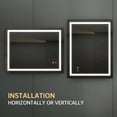 thumbnail image 3 of Bathroom Mirror Wall-Mounted Vanity Mirror with Anti Fog,Dimmable Waterproof Smart Touch Button Makeup Mirror with Lights Vertical & Horizontal (36x28 Inch), 3 of 7