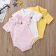 thumbnail image 4 of Newborn Baby Boy Girl Romper 0-12 Months 2024 Summer Solid 3 Colors Polo Infant Baby Clothes jumpsuit new born Bebies Roupas, 4 of 4