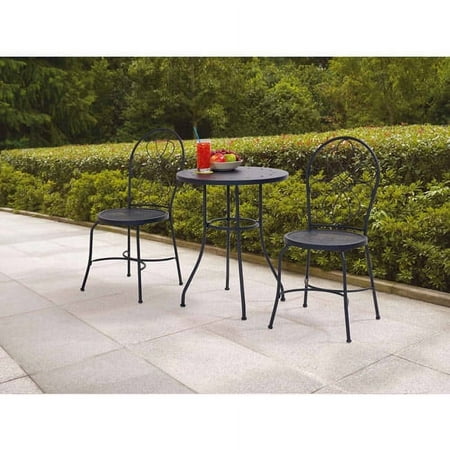 Mainstays 3pc Steel Bistro - Black