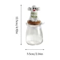 thumbnail image 3 of Halloween Ghost Glass Storage Jar, Resin Figurine Candy Jar with Cork Stopper, High-Transparency Thickened Glass for Small Items, Multi-Scenario Halloween Decor Prop for Entryway Cafe Shop Party Gift, 3 of 7