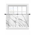 thumbnail image 2 of Marble White Semi Sheer Curtains 54 Inch Length 2 Panels Set, Ombre Grey Modern Minimalist Sheer Kitchen Curtain Privacy Voile Window Curtain for Living Room Bedroom Rod Pocket Drapes, 2 of 7