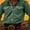 Green, variant on Mens Western Cowboy Shirt Button Down Long Sleeve Embroidered Casual Slim Fit Vintage Dress Shirts Gray XXL