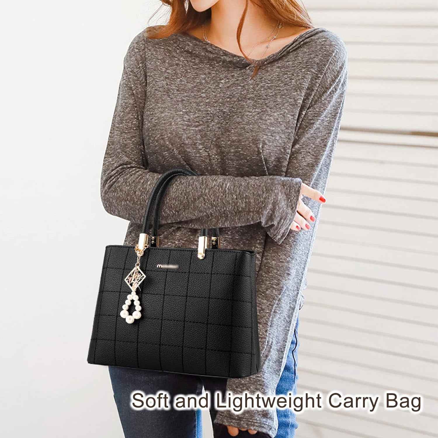 Tote Bags Soft PU Leather Purses and Handbags for Women Handle Bag Shoulder Satchel Bags with Multi-Pocket