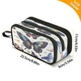 thumbnail image 3 of ALAZA Butterfly Flying Pencil Case Bag 3 Compartment Pen Pouch Large Storage Holder Box Organizer, 3 of 8