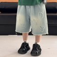 thumbnail image 4 of Boys Denim Shorts Casual Baggy Denim Shorts With Pocket Boys' Fashion Kids Boys Shorts 4-5 Years Cute&nbsp;Boy&nbsp;Clothing, 4 of 7