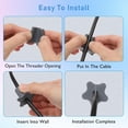 thumbnail image 4 of 4 PCS Starlink Wall Grommets Kit 5/8" Silicone Wall Bushing-Waterproof Drywall Tv Cord Pass Through Split Rubber Cable Grommet for Starlink Dishy Ethernet Cables Router (Grey 1-1/16" Height) Grey, 4 of 8