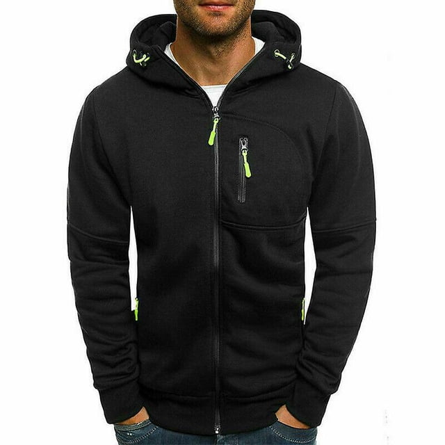 Sudaderas deportivas para hombre, chaqueta con capucha y cremallera Jacquard, sudadera de manga larga, Tops