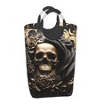 thumbnail image 2 of KLL Gold Rose Skull Laundry Hamper,Large Canvas Fabric Lightweight Storage Basket Toy Organizer Dirty Clothes Collapsible Waterproof, 2 of 6