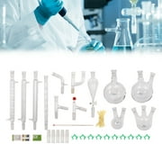 24/40 Joints Glass Organic Chemistry Lab Glassware Kit Clear, 32PCS Lab Chemilcal Unit