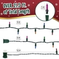 thumbnail image 3 of Stargo Warm Multi Color Christmas Tree Lights - 20 ft String of 105 Incandescent Mini Bulbs Multifunctional Lighting Modes, for Decorative, Bedroom, Outdoor, Xmas Twinkle Lights with Green Wire Total, 3 of 10