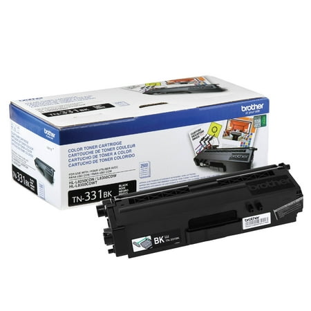 Brother Genuine Standard Yield Toner Cartridge, TN331BK, Page Yield up to 2,500 Pages
