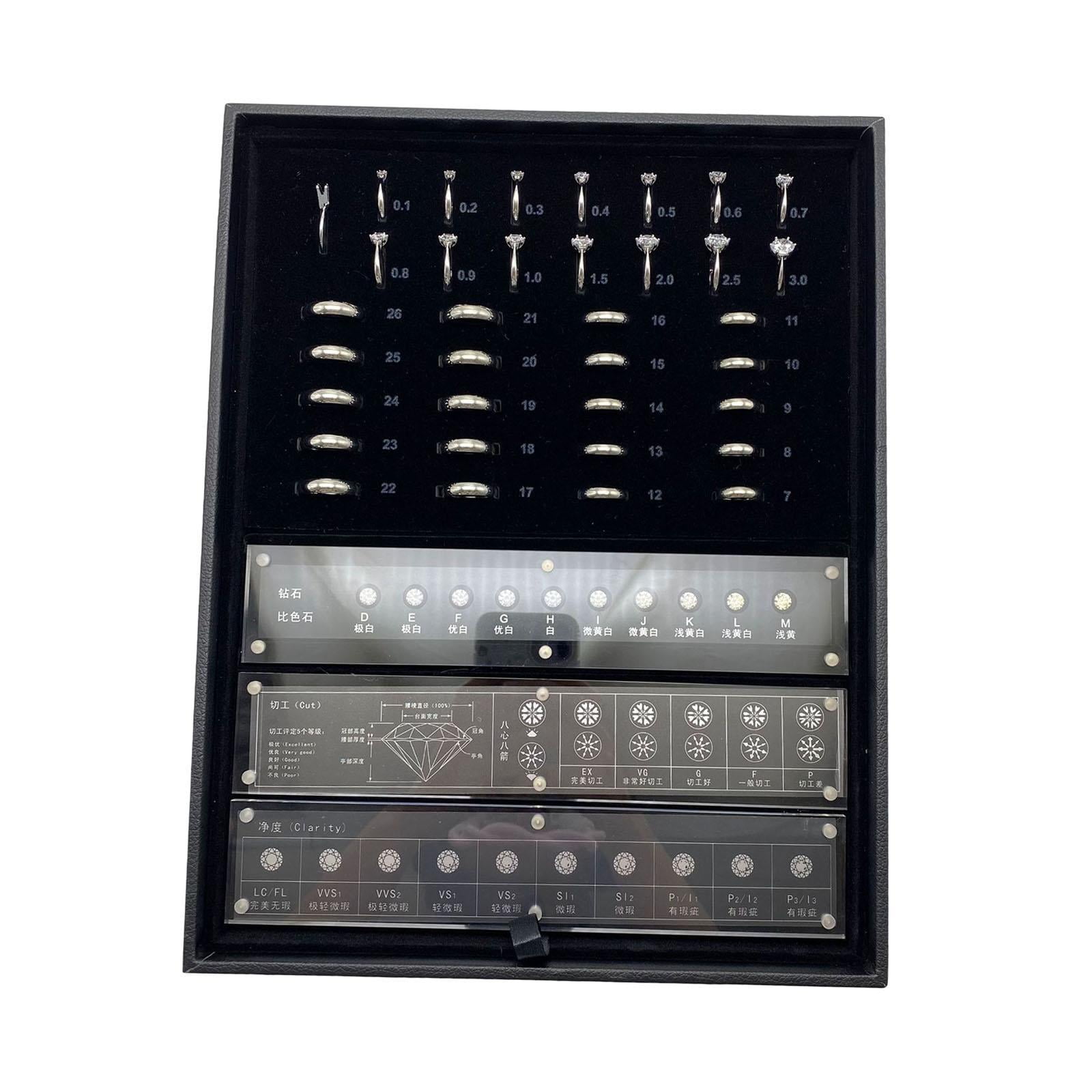 Segolike Diamond Tester Box Jewelry Testing Kit Diamond Selector Tool Case Diamond Test Kit Diamond Testing Kit for Grading Evaluation
