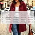 thumbnail image 3 of MOONDU Women's Faux Suede Coat Pea Coat Hooded Button Down Mid-Length Drawstring Long Sleeve with Pockets Casual Fall Winter Daily Wear Top 8 Colors, 3 of 8