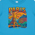 thumbnail image 4 of Inktastic Vibrant Paris Eiffel Tower Art with Colorful Skyline Boys or Girls Baby T-Shirt, 4 of 5