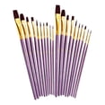 thumbnail image 1 of Pincel profesional de 20 piezas para pintura acrílica, óleo, acuarela, perfecto para tableros, pintura artística de cara/uñas, 1 of 5