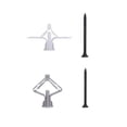 thumbnail image 4 of Riwesomey 50 piezas de fijación de paneles de yeso de expansión, tornillo de tubo con forma de avión de anclaje, placa de expansión de yeso Herramientas y ferretería Tipo 2, 4 of 6