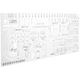 thumbnail image 1 of Geometric Stencil Drafting Ruler Plastic Drafting Tool Architecture Supplies, 1 of 8
