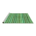 thumbnail image 2 of Ahgly Company Machine Washable Indoor Round Abstract Turquoise Blue Modern Area Rugs, 5' Round, 2 of 4