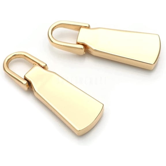 CRAFTME STUDIO 3/4 Inch Zipper Pull Zip Puller Slider Tap Quality Metal Puller for Bag, Purse Craft and Sewing, 4 Pieces (Gold) P316