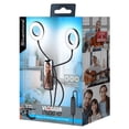 thumbnail image 2 of Bluestone USB Dual Ring Light Streaming Kit with Phone Holder, Mounting Clip, & Wired Remote (Cellphone NOT Included), 2 of 7