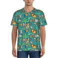 thumbnail image 4 of Haiem Hip Hop Hipster Baseball Jersey Button Down Shirts Sports Uniforms Men Women Jersey(Jungle Animals,3X-Large), 4 of 9