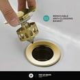 thumbnail image 5 of Fine Fixtures Pop Up Drain With Strainer Basket in Satin Brass, 5 of 7