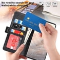 thumbnail image 4 of Compatible with Google Pixel 6 Pro Premium PU Leather Wallet Case with RFID Blocking Card Holder,Kickstand Magnetic Closure Protective,Wrist Strap Wallet Case for Pixel 6 Pro 6.71 Inch (Black), 4 of 14