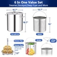 thumbnail image 2 of 64QT Stainless Steel Seafood Boiling Kit, 200,000BTU Propane Burner And Crawfish Boil Pot w/Basket and Steamer Rack, For Outdoors Cooking and Steaming, Large Turkey Fryer Pot, Lobster Shrimp Pot, 2 of 7