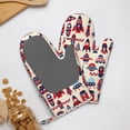 thumbnail image 4 of Hirioo Rocket Pattern for Silicone Oven Mitts for BBQ, Baking, Cooking, Set of 2, Heat Resistant 260℃, Non-Slip Kitchen Essentials, 4 of 6