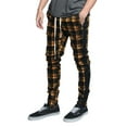thumbnail image 4 of G-Style USA Men's Plaid Checkered Drawstring Track Pants TR537 - Gold - X-Large, 4 of 6