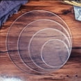 thumbnail image 1 of maskred 2 Pieces Cake Disk Portable Reusable Washable Transparent Round Home Cupcake Cakes Tray Stand Tools Accessories 19cm, 1 of 6