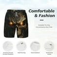 thumbnail image 5 of Lsque Mens Swim Trunks Metal Evil Skull Pattern - Bathing Suit Compression Liner - Beach Swim Shorts Swimwear - (S-3XL) - Stretch Quick Dry -3X-Large, 5 of 9