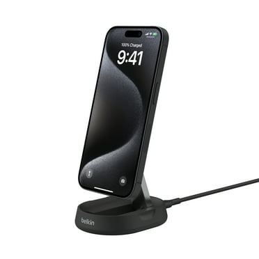 Convertible Magnetic Charging Stand 15W - MagSafe-Compatible Fast Qi2 Charger, iPhone Charger for Apple iPhone 16, 16 Plus, 16 Pro, 16 Pro Max, iPhone 15 & 14, Apple Airpods Pro, & More - Black