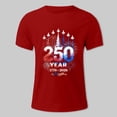 thumbnail image 6 of TOWED22 Men's America 250th Anniversary T-Shirt Patriotic Falg Short Sleeve Crew Neck Sweatshirt 4th of July Patriotic Shirts Gifts(Red,M), 6 of 7