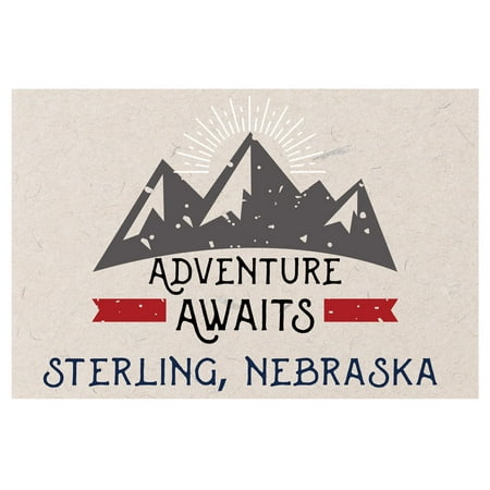

Sterling Nebraska Souvenir 2x3 Inch Fridge Magnet Adventure Awaits Design