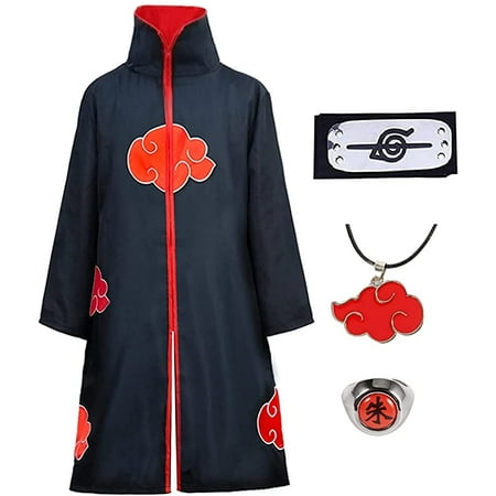 Akatsuki Cloak Itachi Kids Naruto Cloak Akatsuki Robe Halloween Cosplay ...