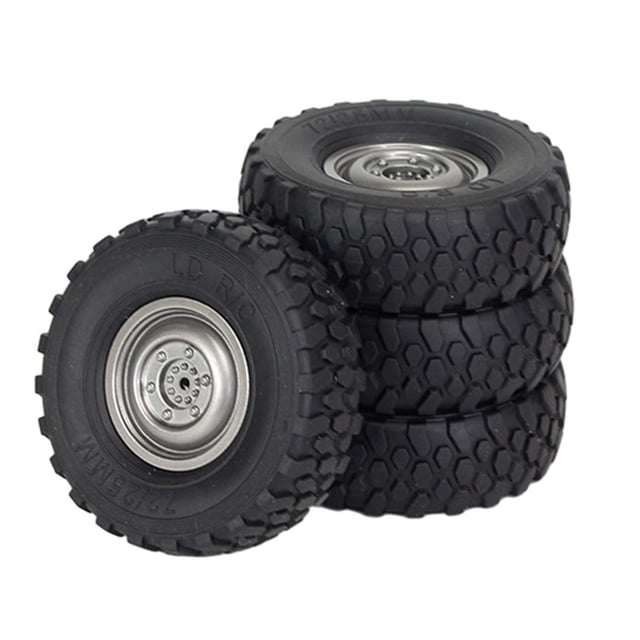 4 piezas de neumáticos RC 1:/16, piezas de actualización, neumáticos de oruga RC, rueda de 72 mm, neumático blando Argén