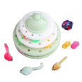 thumbnail image 1 of CHUANK Kitten Roller Toys Set 3 Layer Tower Rounded Corners Interactive Cat Turntable Toy Set For Cats Kittens Cat Turntable Toy Kitten Roller Toys Set, 1 of 8