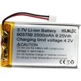 thumbnail image 1 of DC 3.7V 2500mAh 903759 Rechargeable Lithium Polymer Replacement y for DIY 3.7-5V Electronic Product, Mobile, 1 of 5