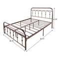 thumbnail image 4 of alazyhome Queen Platform Metal Bed Frame, Easy Assembly, Brown, 4 of 6