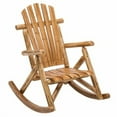 thumbnail image 2 of Antique Wood Outdoor Rocking Log Chair Wooden Porch Rustic Log Rocker, 2 of 4