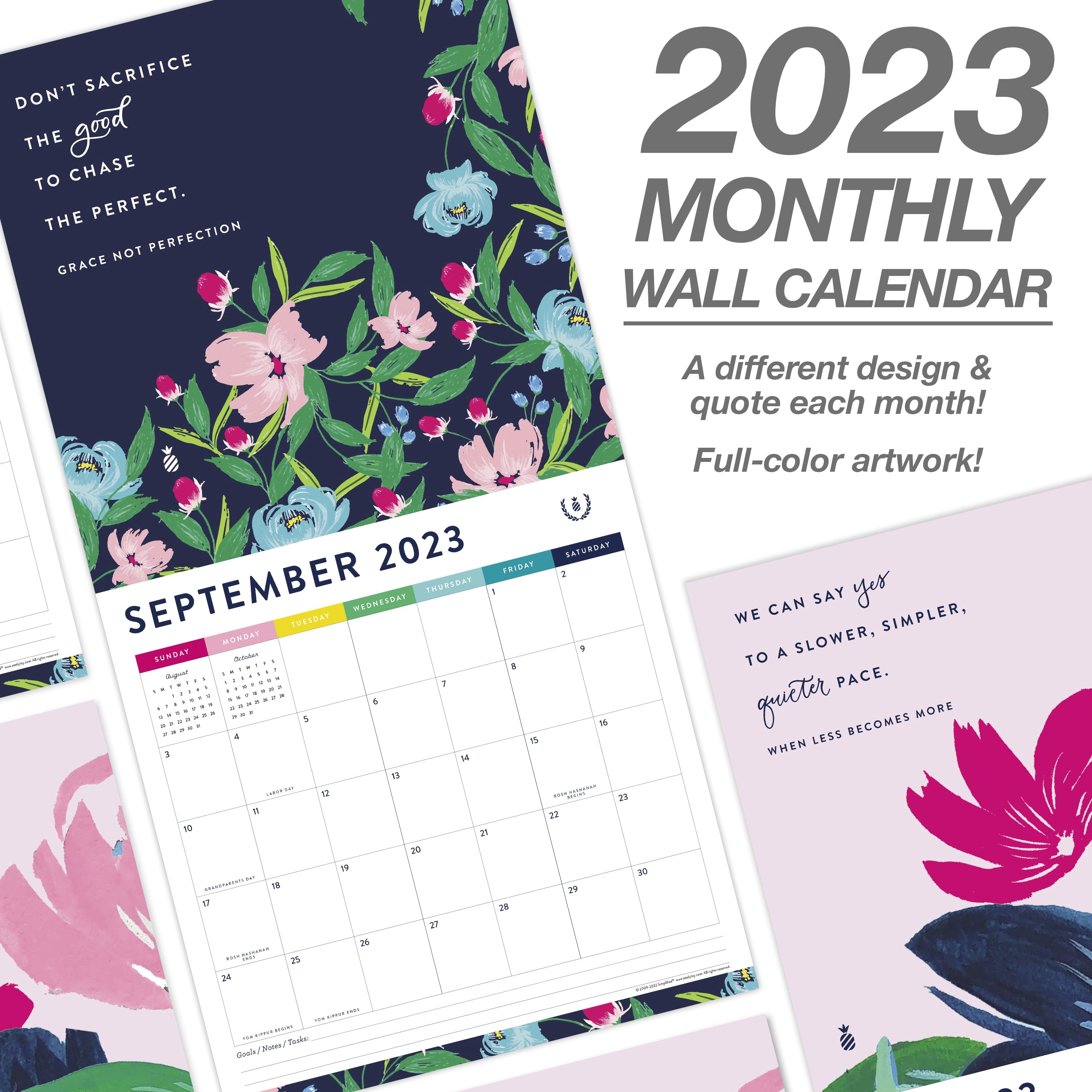 2023 Wall Calendar, Simplified by Emily Ley, 12" x 12" by Mead (WMDL7128-23)
