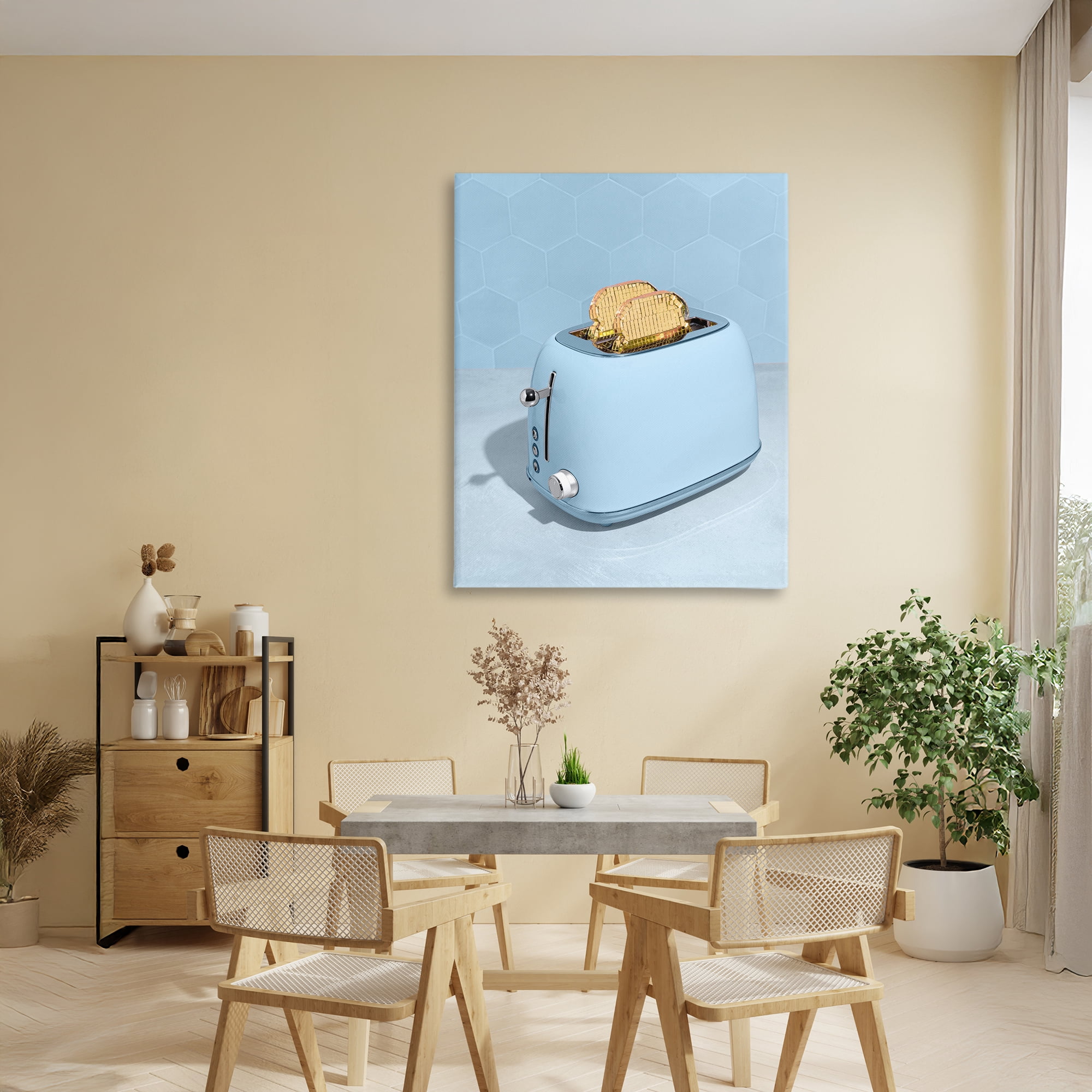 Stupell Industries Golden Disco Toaster Over Canvas Wall Art, design by LISH Creative