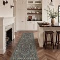 thumbnail image 2 of GENIMO 2'x3' Area Rug for Entryway, Machine Washable Non Slip Low Pile Indoor Door Mat for Front Door Kitchen Bathroom, Garden Floral, Slate Blue, 2 of 3
